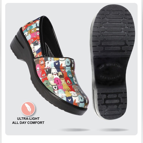 Easy Works by Easy Street lyndee multidog patent nonslip non-marking shoes sz10 - Picture 2 of 9